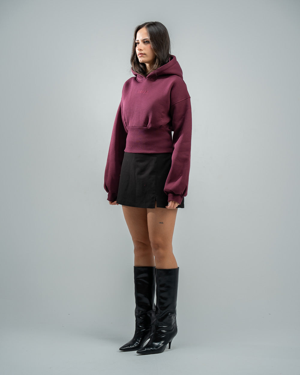 Burgundy hoodie